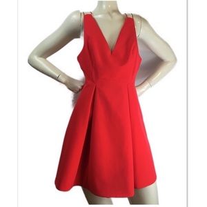 Topshop spaghetti straps red mini dress